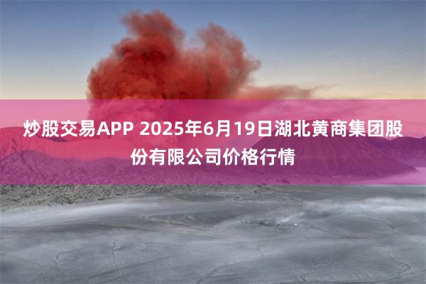 炒股交易APP 2025年6月19日湖北黄商集团股份有限公司价格行情