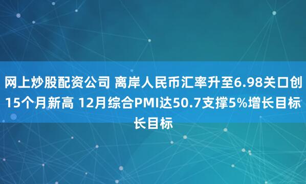 网上炒股配资公司 离岸人民币汇率升至6.98关口创15个月新高 12月综合PMI达50.7支撑5%增长目标